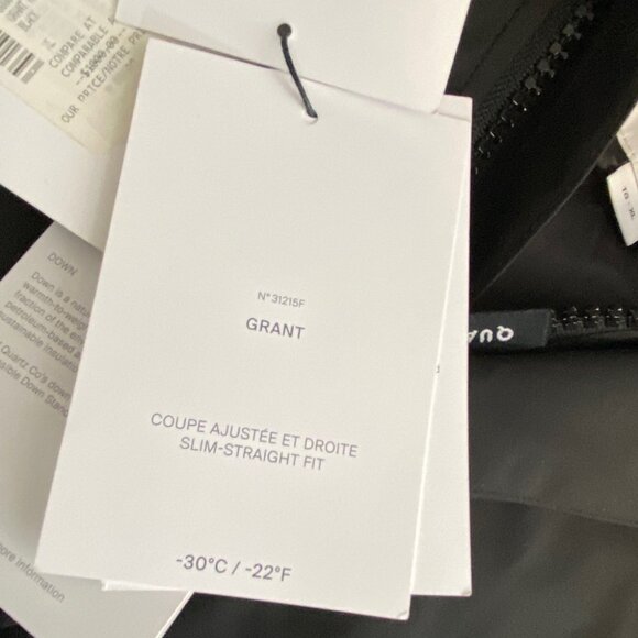 NWT QUARTZ CO Grant Men’s Down Parka Size XL - Picture 9 of 13